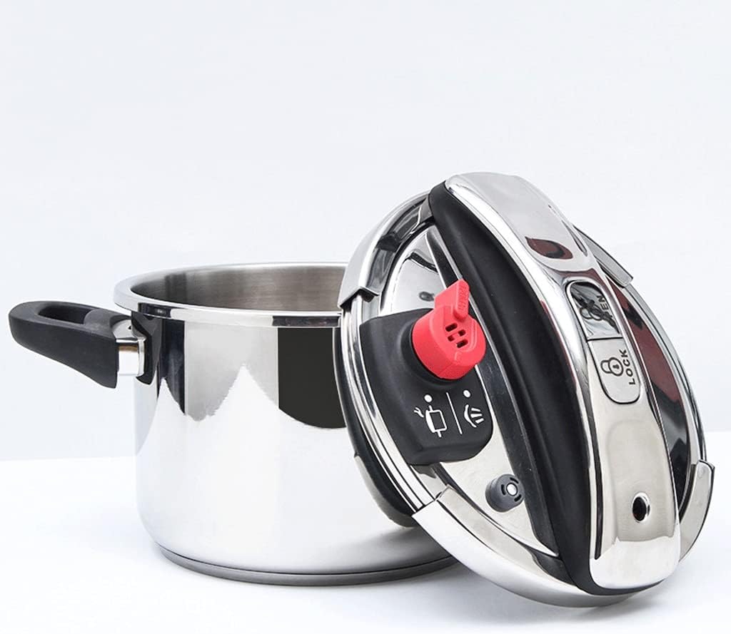 Stainless Steel Pressure Cooker Safety Explosion-Proof -Key Opening and Closing Two Gear Adjustment Kitchen Bar Tools,D-0.1 Quarts