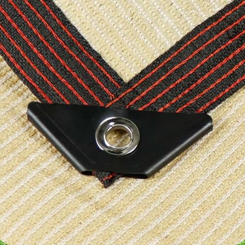 Malla de protección solar beige 8x1 m duradera para pérgola 5