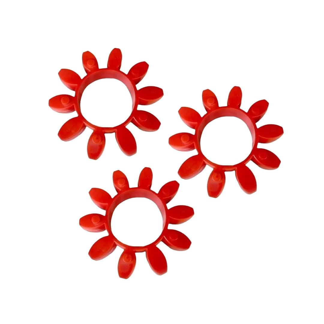 Ammortizzatore Spider flessibile Tampone di accoppiamento in gomma GR da 1 pezz0, giunto flessibile rosso, diametro esterno 30-225 mm, elemento tampone elastico a forma fiore prugna(200x100x34mm)