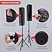 Pyle Portable Bluetooth PA Speaker System - 3-Way Active & Passive Outdoor Bluetooth Speaker Portable PA System w/ Microphone In, Party Lights, FM Radio - Tripod, Remote - Pyle PS65ACT,Black