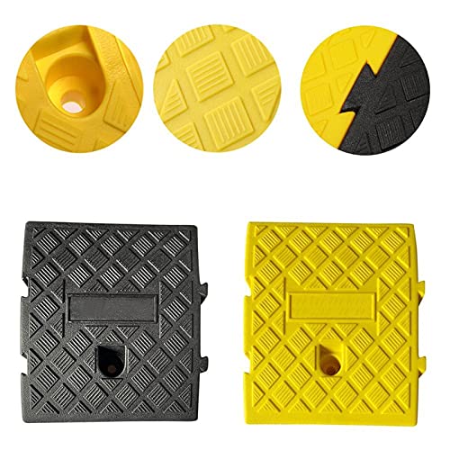 Image of Threshold Ramp, Anti-Slip Rubber Curb Threshold Ramp, Portable Lightweight Plastic Curb Ramps for Wheelchair Mobility Scooter Bike Motorcycle Loading Dock Car (Color : Black, Size : 11cm)