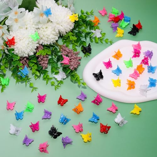 100 Pack Pinzas Mariposa Blancas Mini miniatura 5