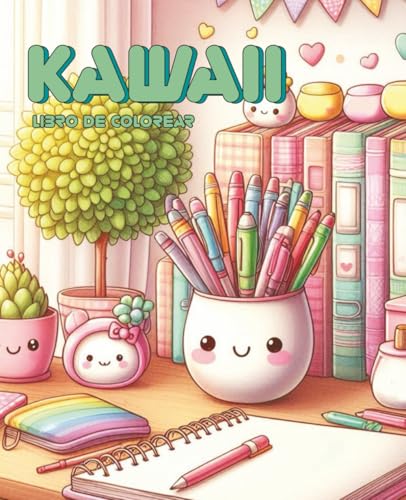 Kawaii: Libro de colorear: 40 dibujos cozy para pintar escenas de hogar (Colorear kawaii)