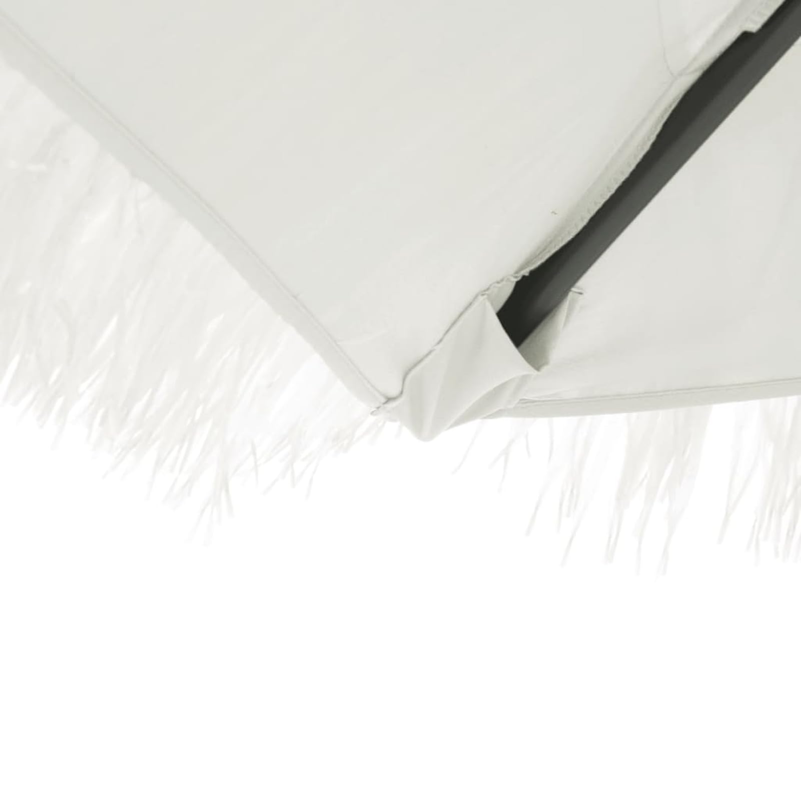 Homgoday Sombrilla de jardín con Poste de Acero Blanca 269x269x235 cm Sombrilla Terraza Exterior, Sombrilla Jardín Grande Orientable Jardín Parasol Balcón