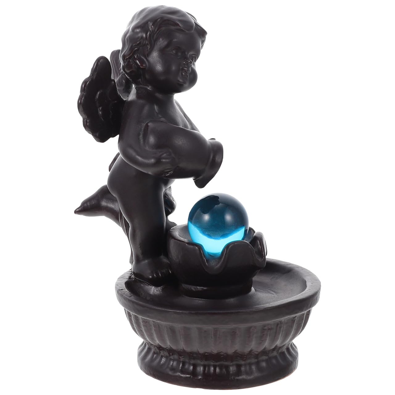 Mikikit Quemador de Incienso de Cerámica Ángel Pequeño, Porta Incienso de Reflujo Artístico para Decoración del Hogar, Accesorio Aromaterapia Adecuado para Meditación y Relajación