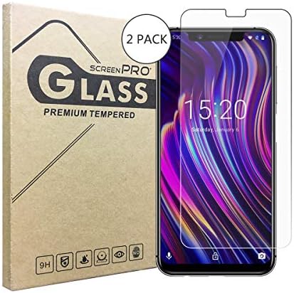 (2 Pack) Umidigi one Screen Protector，[Thickness 0.3mm] [9H Hardness] [Bubble Free] [Easy to Install] [Anti-Scratch] 2.5D Round Edge Tempered Glass Screen for Umidigi one