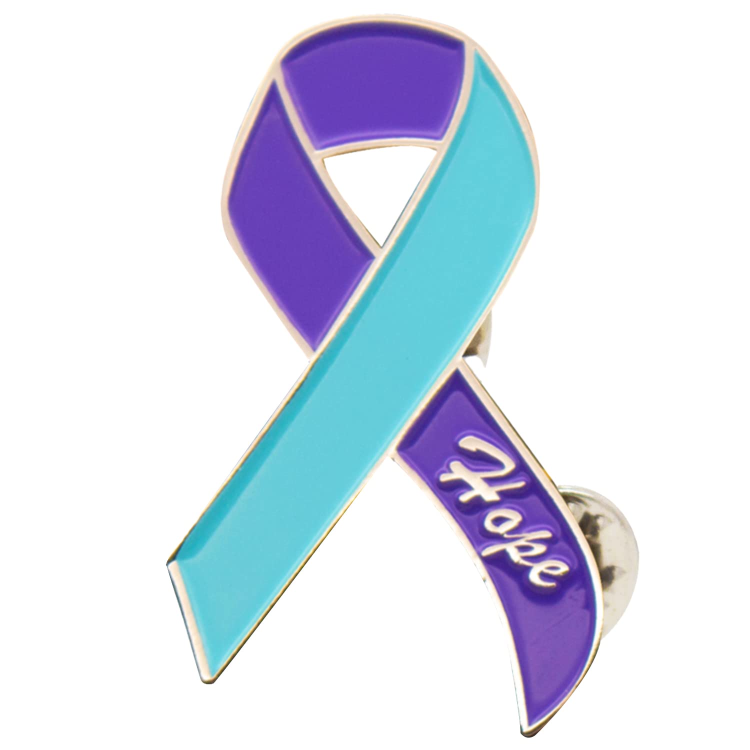 DANXYNPremium 1 3/4 Inches Enamel Awareness Ribbon Lapel Hope Pin