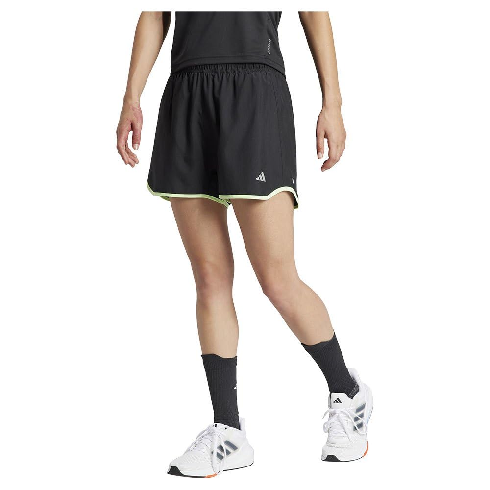 Adidas Pantaloncini Corti da Donna, Taglia S, 10,​2 cm, Nero/​Menta