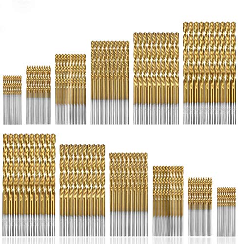 120 PCS Twist Drill Bit Set, HSS Brad-Point Drill Bits by Sibaok, Titanium High Speed Steel Mini Drill Bit, Micro Precision 1/1.5/2/2.5/3/3.5 mm, Perfect for Wood, Plastic, Steel, Aluminum Alloy