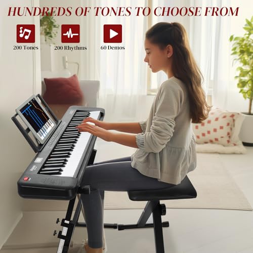 Image of Ktaxon 61 Key Keyboard Piano Electric Keyboard with Lighted Keys