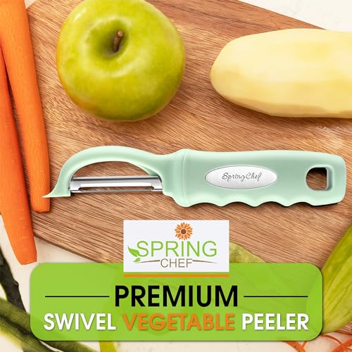 Image of Spring Chef Swivel Vegetable Peeler with Ergonomic Handle, Pistachio