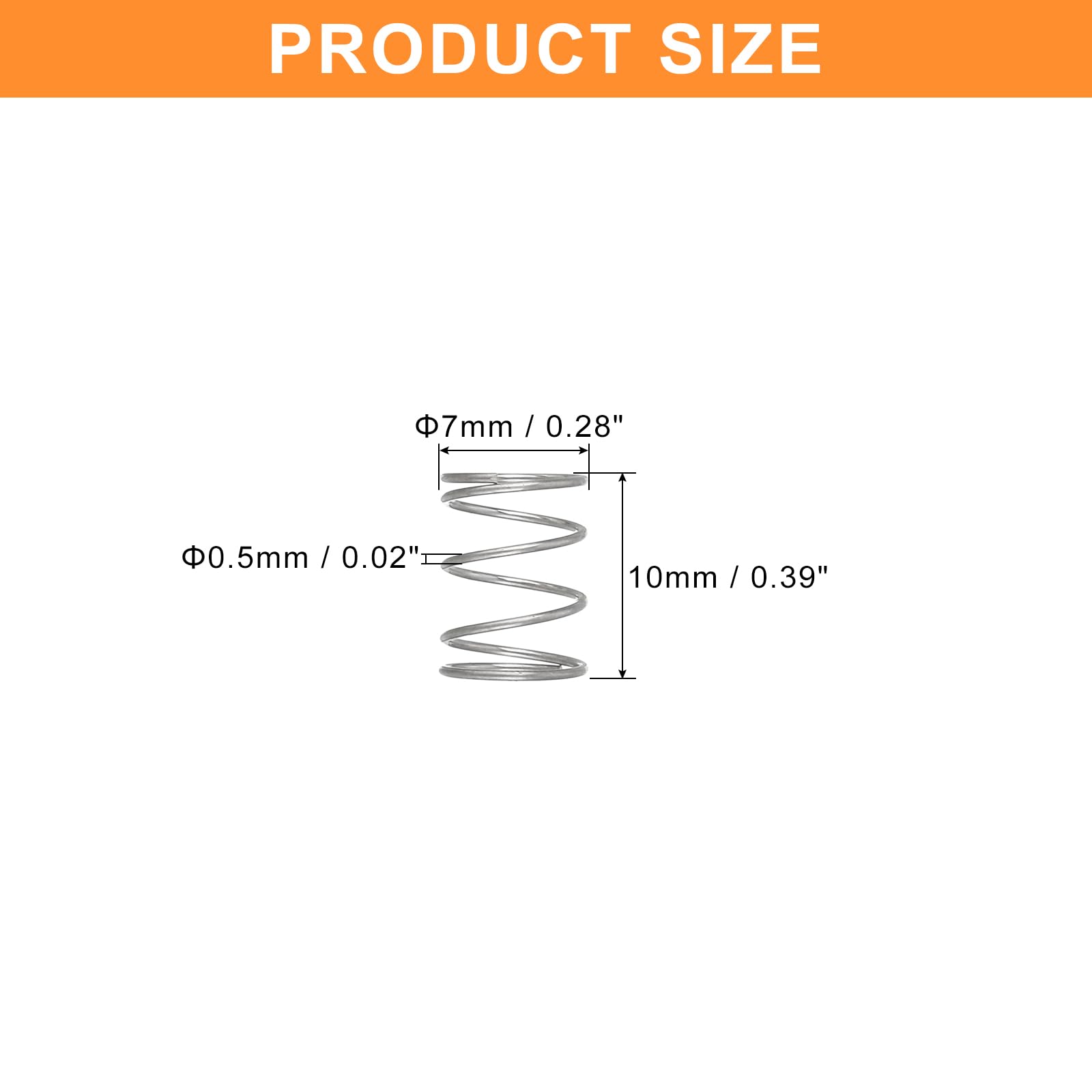QUARKZMAN 5 Molle A Compressione In Acciaio Inox 304, 15mm X 7mm, Piccole Ma Resistenti - 3