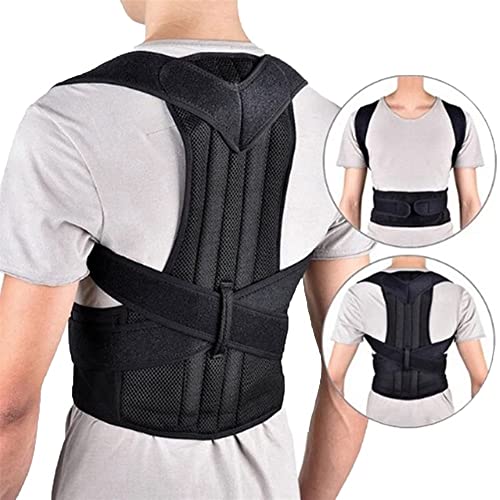 XS-5XL Plus Size Posture Corrector Back Brace Women Men Scoliosis And Hunchback Correction Full Back Support Belt Shoulder Neck Clavicle Spine Support(Grey,5XL)