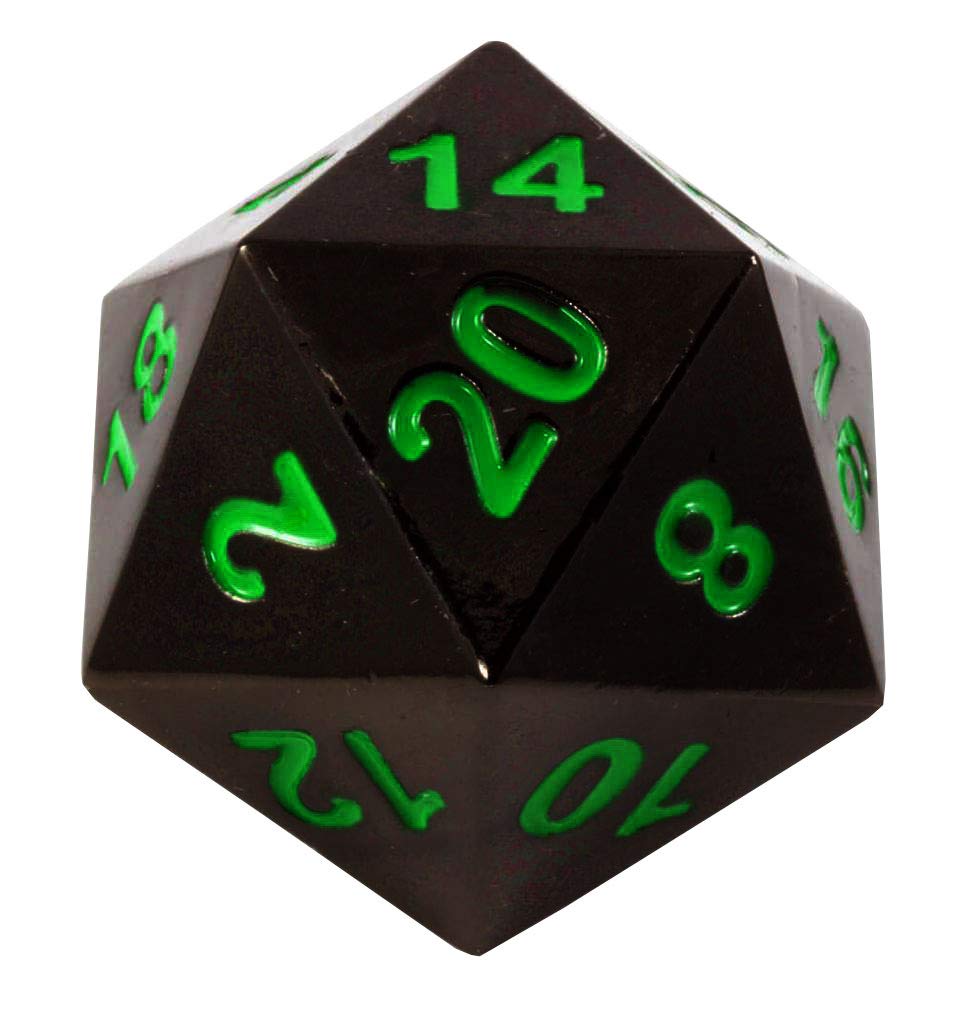 Posioned Daggers - The Boulder D20 Metal RPG Dice by Norse Foundry|45mm Polyhedral for Roleplaying Games
