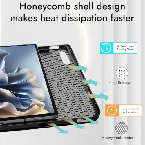 Image of Robustrion Case for Moto Pad 70 Pro 13 inch Cover Case with [Pencil Holder] [Soft Flexible Case] for Motorola Pad 70 Pro 13 inch Cover Case [Auto Sleep Wake Support] - Night