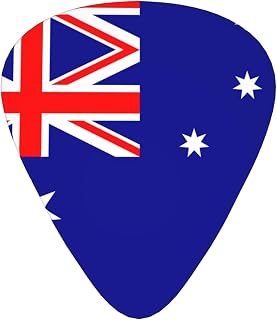Australian flag Printed guitar picks for acoustic, electric, and band players, 12 pieces in 3 different thicknesses