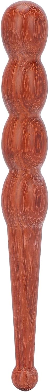 Wooden Foot Hand Massage Stick - Pain Relief and Reflexology Therapy Massager for Neck, Back, and Legs - Ergonomic, Portable, Durable Red Wood Design