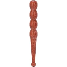Wooden Foot Hand Massage Stick - Pain Relief and Reflexology Massager for Neck, Back, and Legs - Ergonomic, Portable, Durable Red Wood Design