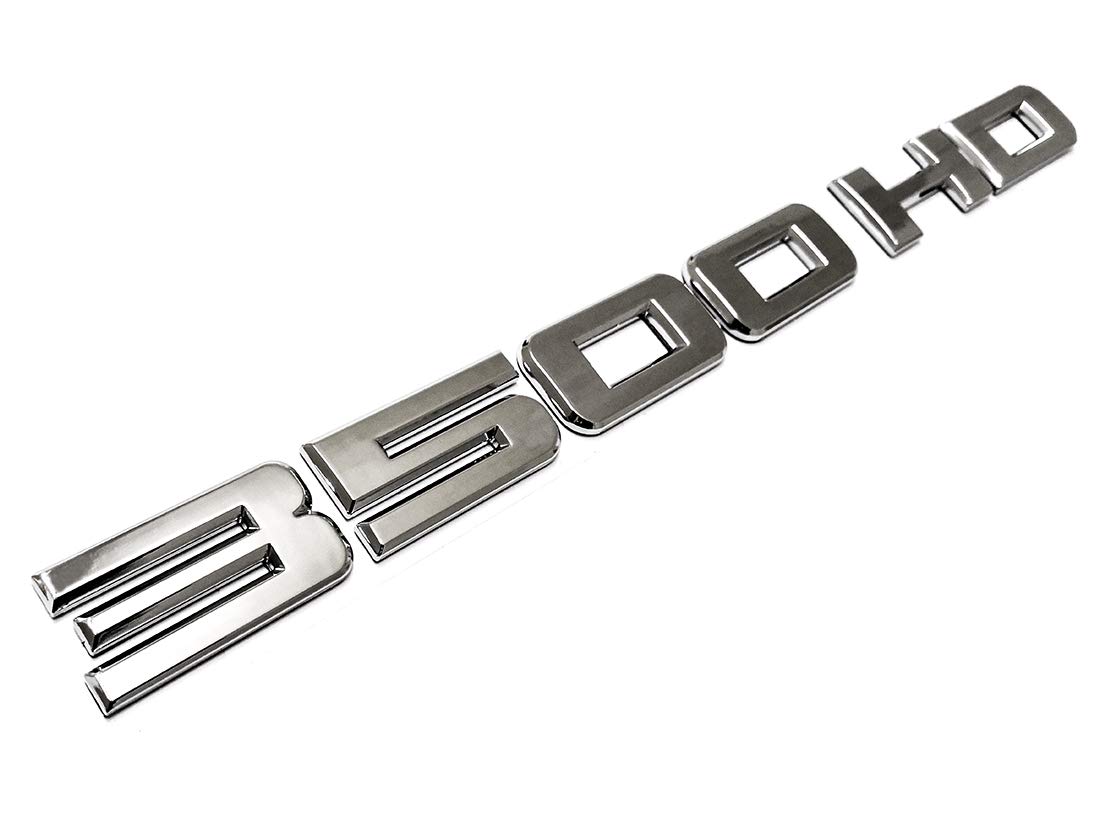 2x 3500HD Chrome ABS Letter Emblem Badge – 3D Nameplate For Chevy GMC Truck
