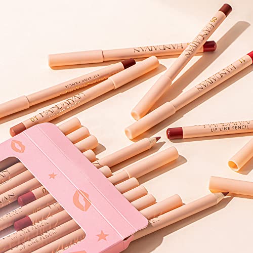 12 Colors Matte Lip Liner Pens Set Long-Lasting Creamy Lip Liner Natural Lip Makeup Soft Pencils Lipstick Set #TOP6