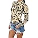 CEG Show Women Sexy Tattoo Printed Long Sleeve Jumpsuits Rompers