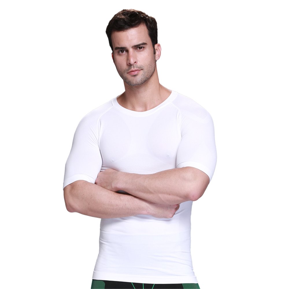 BaronHong Kompresja Body Shaper Mens Outdoor Gym Trainning szybkoschnąca koszulka z krótkim rękawem podróżowanie ochrona przed słońcem Fitness Running odzież