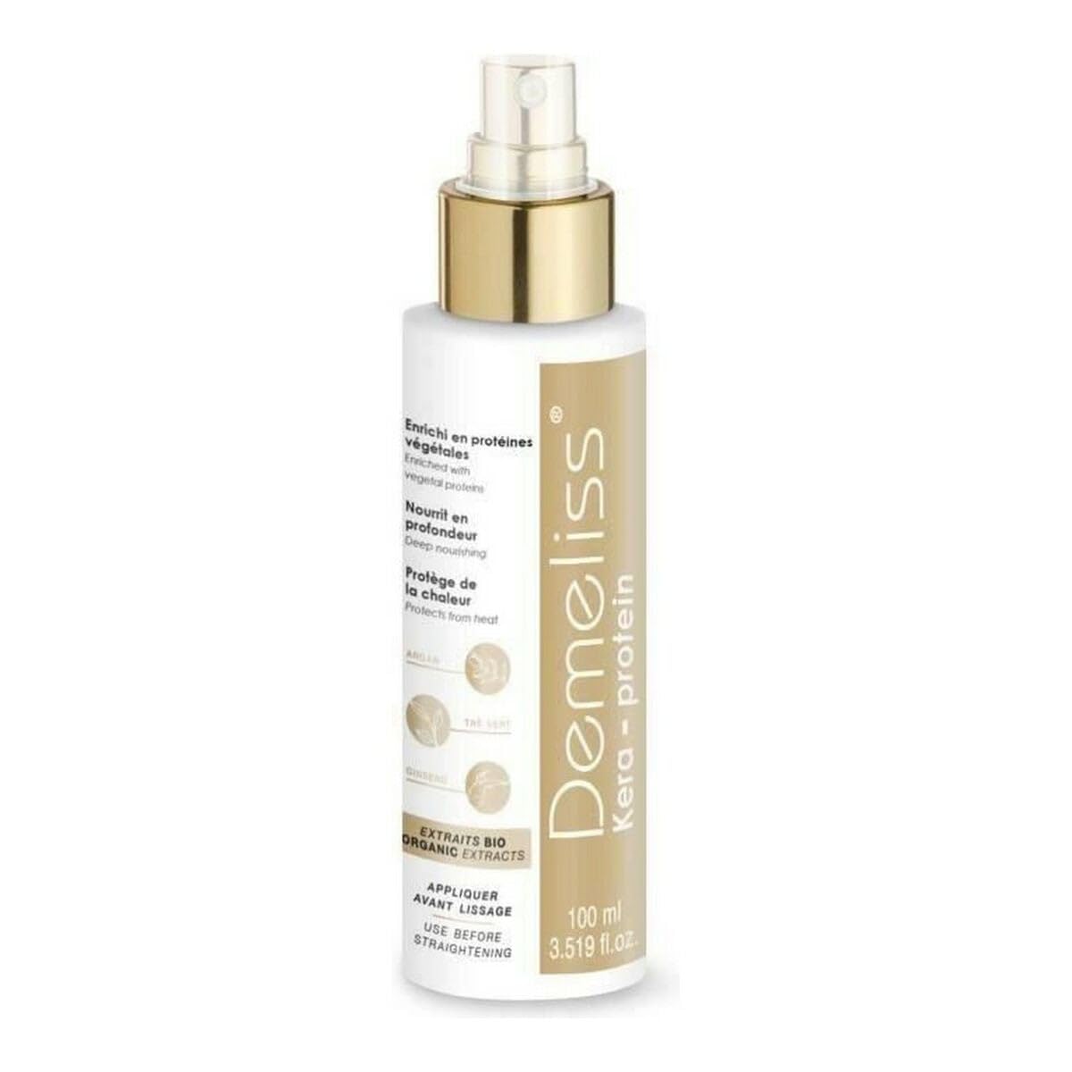 SAINT ALGUE Zestaw wygładzający do pary Demeliss TITANIUM Love Edition kolor różowy gold + pielęgnacja odżywcza 100ml Kera-PROTEIN