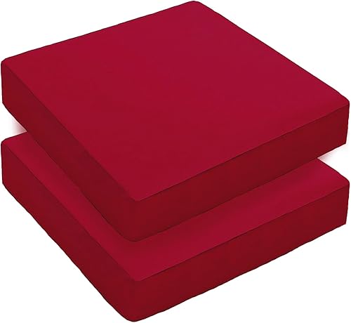 Sqodok Juego de 4 cojines para sillas de exterior, cojines de asiento impermeables para sillas de comedor, cojines de sillas de esquina redondos