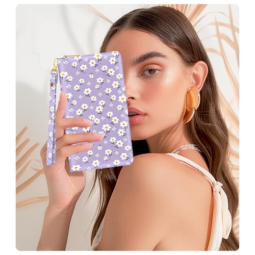 Image of Aiawoxc Womens Wallet, RFID Wristlet Wallets for Women, Ladies Clutch Purses, Large Travel Card Holder with Phone Holder | RFID