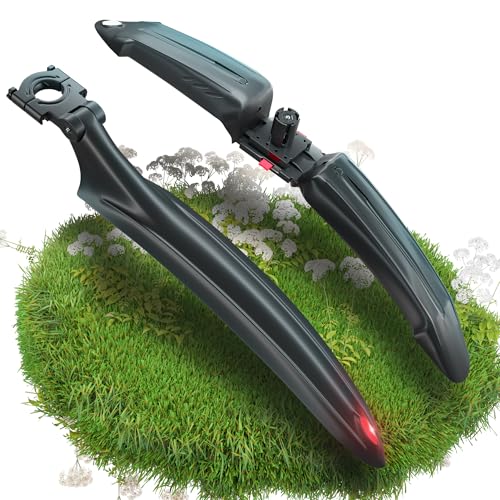 NICEDACK Set di parafanghi per bicicletta, mountain bike, parafanghi anteriori, parafanghi per bicicletta da 24 a 29 pollici