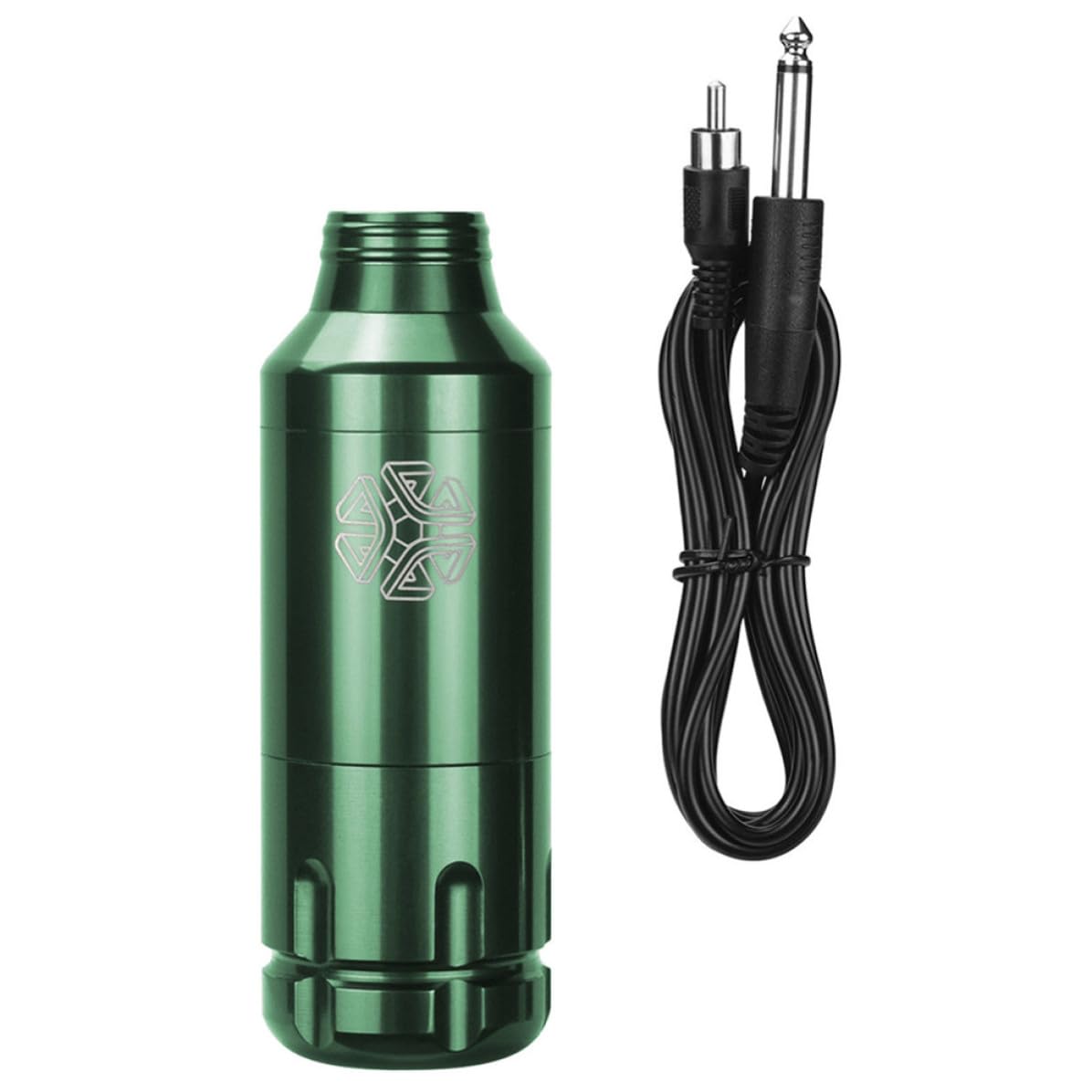 Lurrose Bolígrafo para Tatuajes Pluma para Tatuajes de Aleación de Aluminio Interfaz Rca, Verde, Máquina Rotativa para Tatuar, para Autoaprendizaje y Uso en Casa DIY