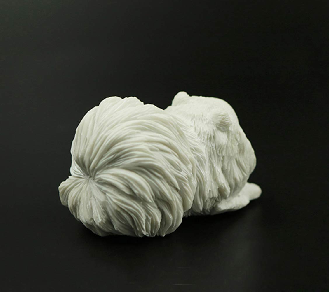 Figurine Poméranienne - Une Sculpture Décorative Minimaliste - Cadeau Pour Les Amoureux Des Chiens - Décoration Intérieure Moderne - Statue De Chien Poméranien Pour Chambre à Coucher, Bureau, éco-Mat