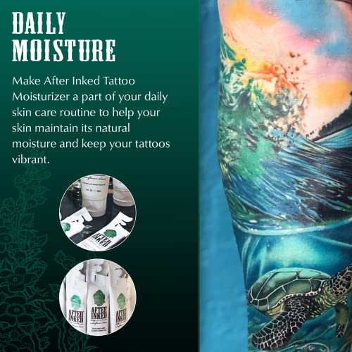 After Inked Tattoo Lotion - Tattoo Moisturizer, Tattoo Aftercare Lotion, 7Ml Tattoo Balm, Tattoo Cream, Helps Moisturize New & Existing Ink, Tattoo Lotion Aftercare W/Reclosable Pillow Pack (3-Pack) #TOP3