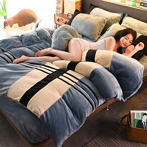 Shinon Juego de Funda nórdica 260x240,Cama de Franela de Doble Cara d