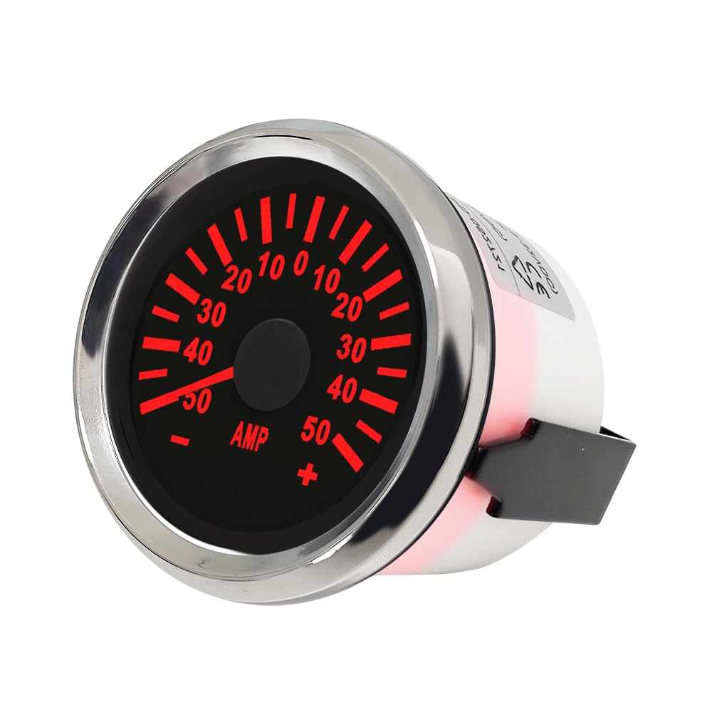 ELING 52mm ampèremètre 50A avec capteur de courant 12V 24V pour Limousine camion hors bord