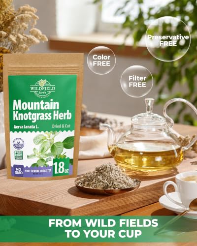 Image of 1.8 oz. Mountain Knotgrass Tea Dried Cut Herb Mountain Knotgrass Herbal Tea (Aerva Lanata) - 50g Polpala Pol-Pala Pol Pala Pol Pola Herb