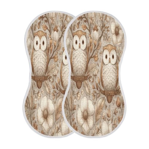 Kigai Cute Owls Baby Burp Cloths Extra Soft and Absorbent Burping Rags Cotton Burping Clothes Baby Washcloths for Newborn Boys Girls - 1 Pack2
