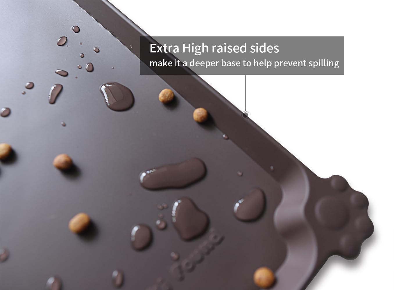Hoki Found XXL silikonowa mata do karmy dla zwierząt domowych, antypoślizgowa mata do miski dla psa, kota, mata do karmienia psów, kotów, wodoodporne maty wodne dla zwierząt domowych, do dywanów,