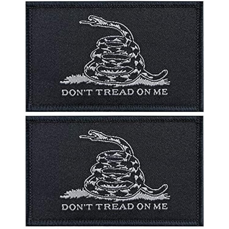 JBCD 2 Pack Gadsden Flag Patch Don't Tread On Me Flags Tactical Patch Pride Flag Patch for Clothes Hat Patch Team Military Patch
