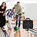 Bloepum Bag Bowling Tote Bag Holder with Padded Compartments Extra Space for 1 Single Pair of Bowling Easy Install,C