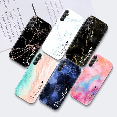 Image of COLORflow Back Cover Compatible with Samsung Galaxy A34 5G | Marble Colors Customized | Glossy Armoured Bumper with Camera Protection Back Cover Compatible with Samsung Galaxy A34 5G