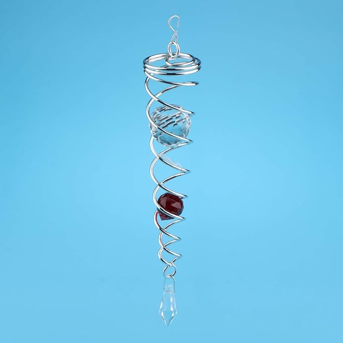COMBR 7.5Crystal Spiral Twister Wind Twister Spinner for Indoor Outdoor
