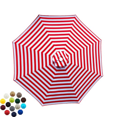 Toldo de Repuesto para Sombrilla de Patio Cubierta Superior para Sombrilla de Exterior con 6 Varillas/8 Varillas para Sombrillas Estándar Voladizas y de Balcón