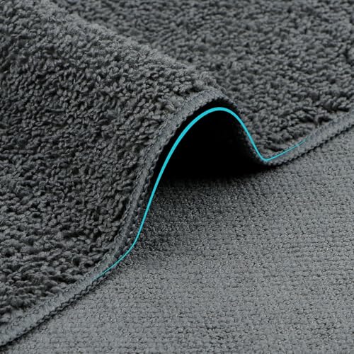 Image of Orighty Washcloths Bulk, 100 Pack Highly Absorbent & Soft Feel Microfiber Face Towels, Multi-Purpose Wash Cloths & Hand Towels for Bathroom, Hotel, Spa, and Gym, 12x12 Inch, Grey
