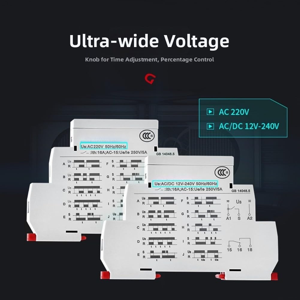 Industrie Timer für relais AC/DC 12-240V DIN-Schiene Industrie(GRT8-M2 W240)