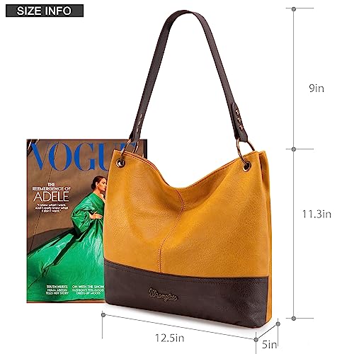 Image of Wrangler Hobo Bags for Women Vegan Leather Top Handle Shoulder Purses and Handbags