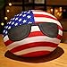 TcTEDy Carino Polandball Peluche Ripiene Morbido Anime Bambola Regno Unito Germania Francia Italia Paese Palla Peluche Cuscino Cosplay Bandiera Nazionale Regalo per I Bambini 10 cm USA 2