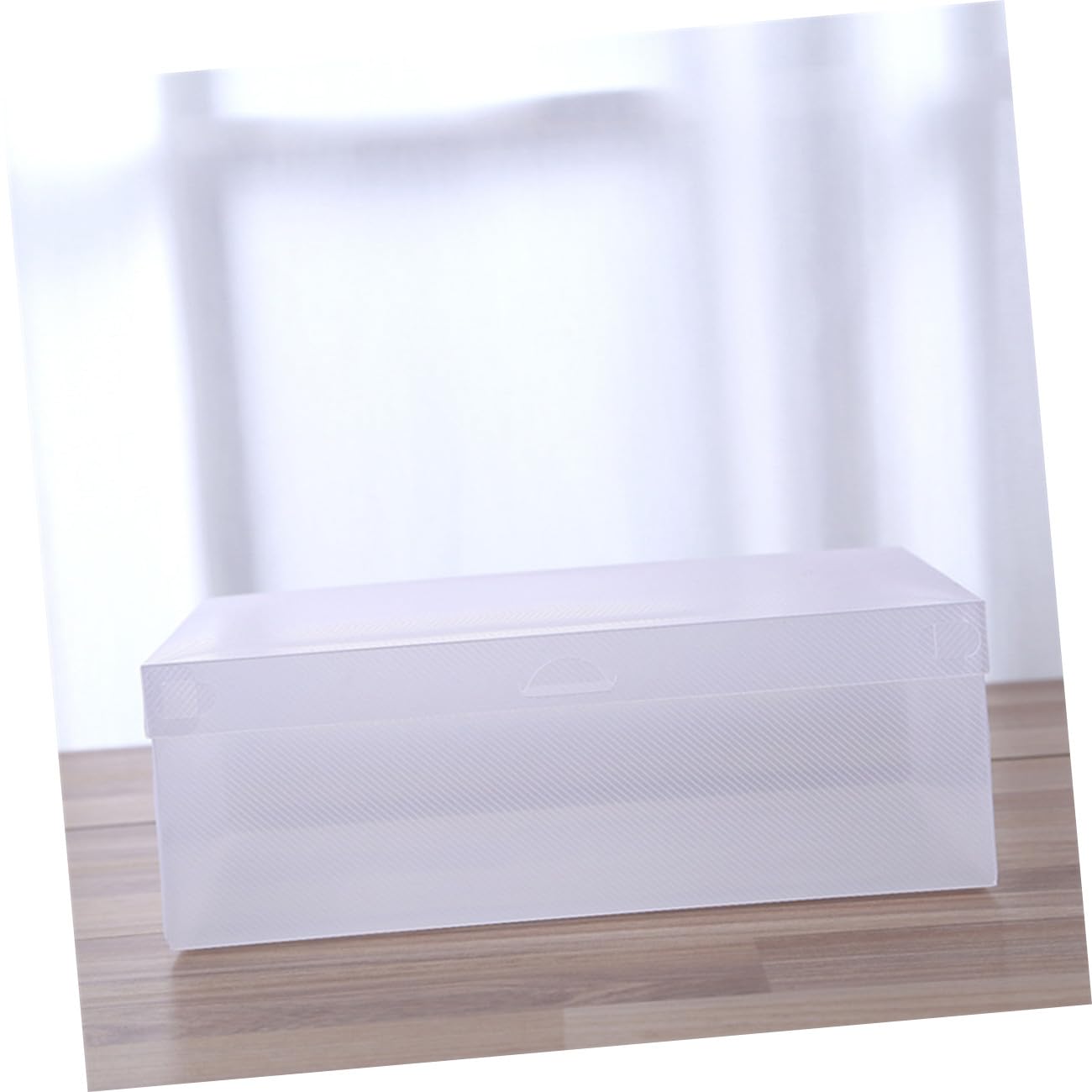 Set 6 Pezzi Scatole Porta Scarpe Trasparenti Coperchio Bianco in PP 33X20X12 CM Organizer per Scarpe Impilabile per Casa e Scaffale