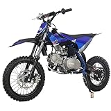 X-PRO 110cc Dirt Bike with Semi-Automatic Transmission, Kick Start, Big 14'/12' Tires! (Blue)
