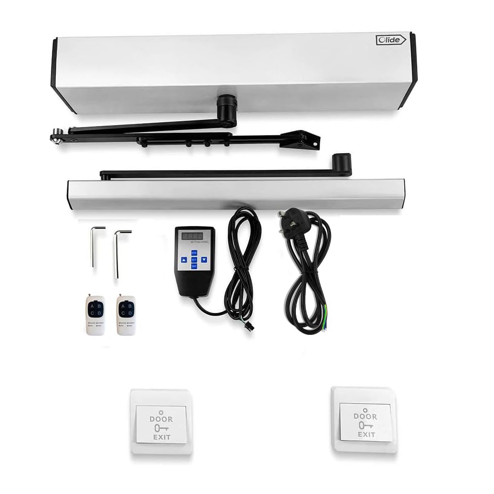 Olide SW100 - Chiudiporta a battente, automatico residenziale/commerciale apriporta con programmatore manuale
